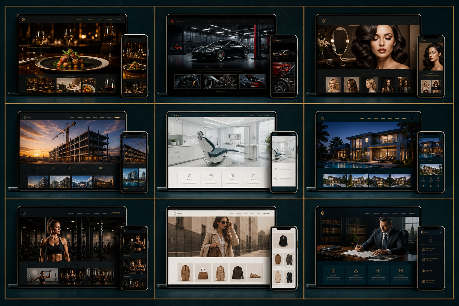 Nine examples of website types WestSites can create